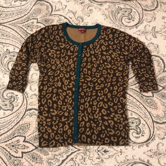 Merona cheetah print cardigan - Picture 2 of 3